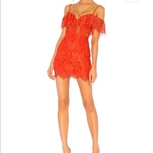 Revolve never worn red cocktail dress